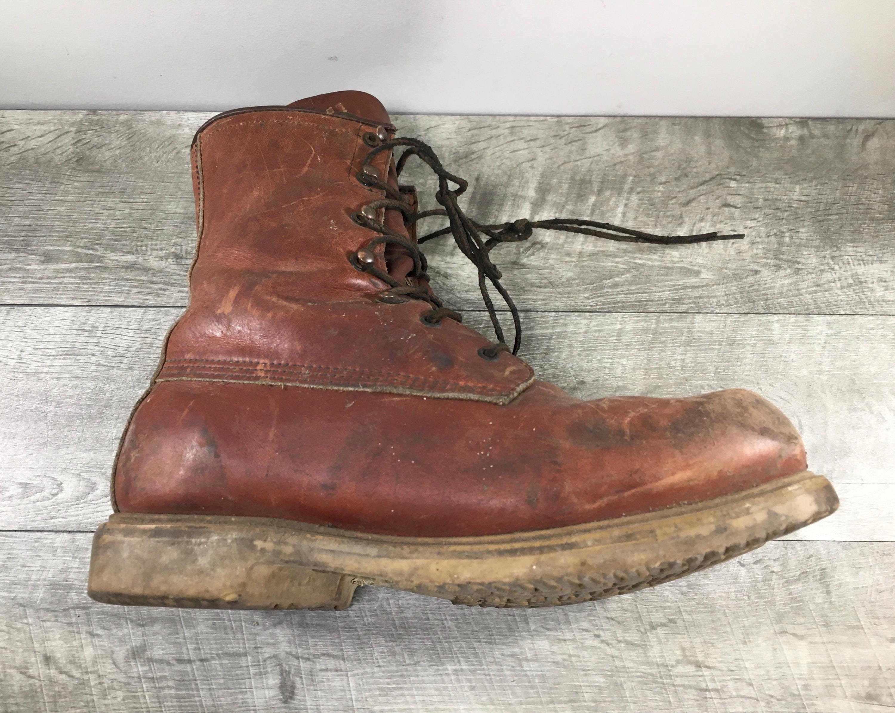 Vintage Irish Setter Sport Upland Work Mens Hunting Brown Leather Boots Size 9 Irish Setter Brown Boots for Men for Sale | Shop New & Used  main image 4