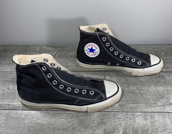 halsband scheuren van mening zijn Vintage Converse All Star Chuck Taylor Black Mens High Top - Etsy