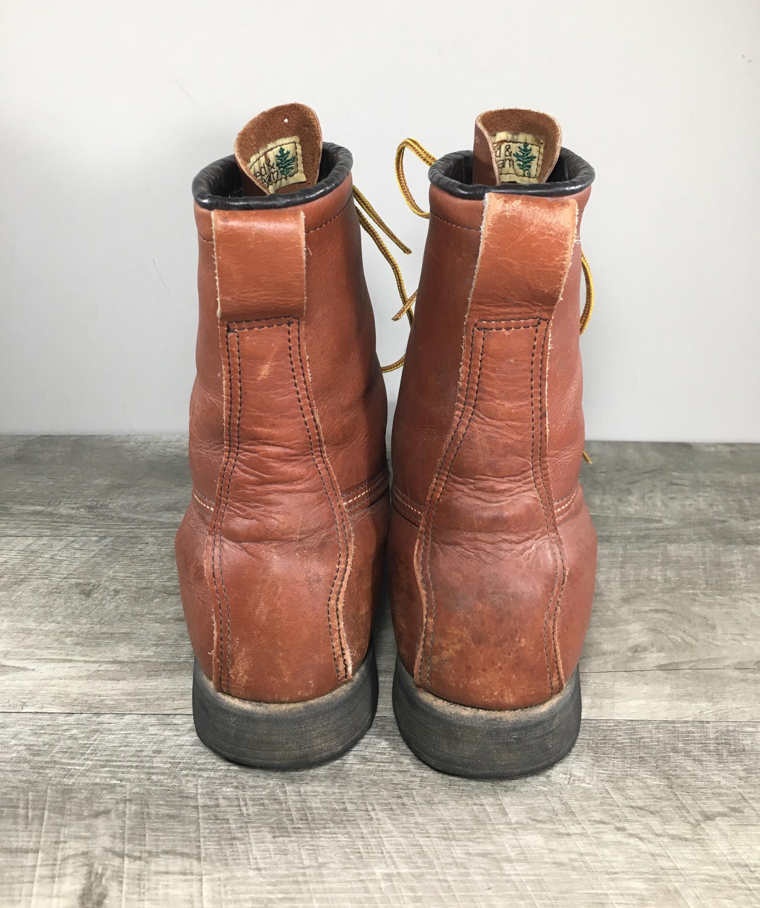 Vintage Field & Stream 989 Mens Upland Soft Moc Toe Work 