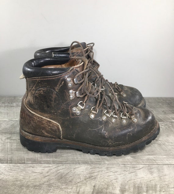 Bottes Vasque 7986 Vintage Homme Randonnée Taille 11 - Cuir - Italie - Très Bon état