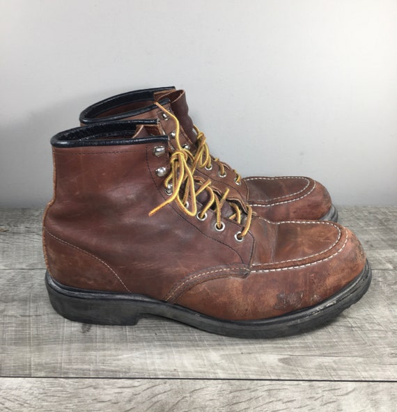 Vintage Red Wing 8249 Mens Brown Leather Roughnec… - image 2