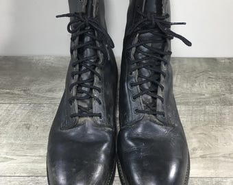 Vintage 80s Combat Mens Work Steel Toe Punk Grunge Goth  display picture 3