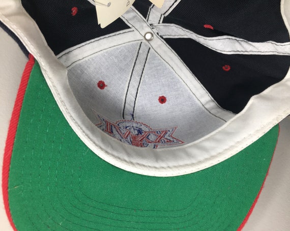 Vintage 90s New Era With Tags Super Bowl XXVI NFL Blue Snapback