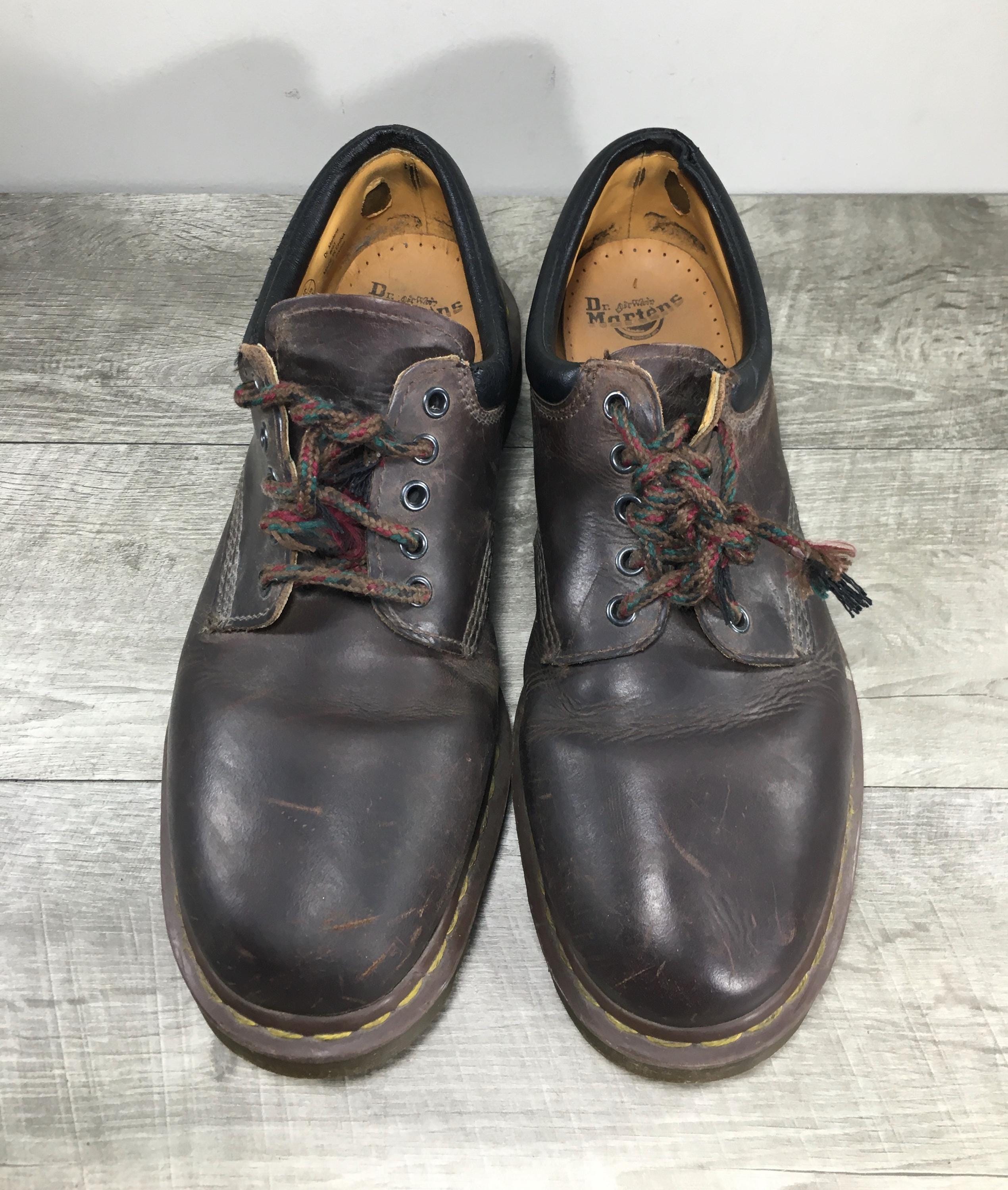 Docs Dr. Martens 8053 Arc Crazy Horse Brown Leather Platform Mens