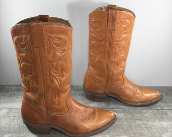 Bottes Cowboy Don Quijote Taille 43 - Cuir Vieilli Marron, Style Western Unisexe