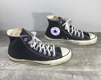 Vintage High Top Black Converse Chuck Taylor Shoes USA Made Vintage High Top Black Converse Chuck Taylor Shoes USA Made