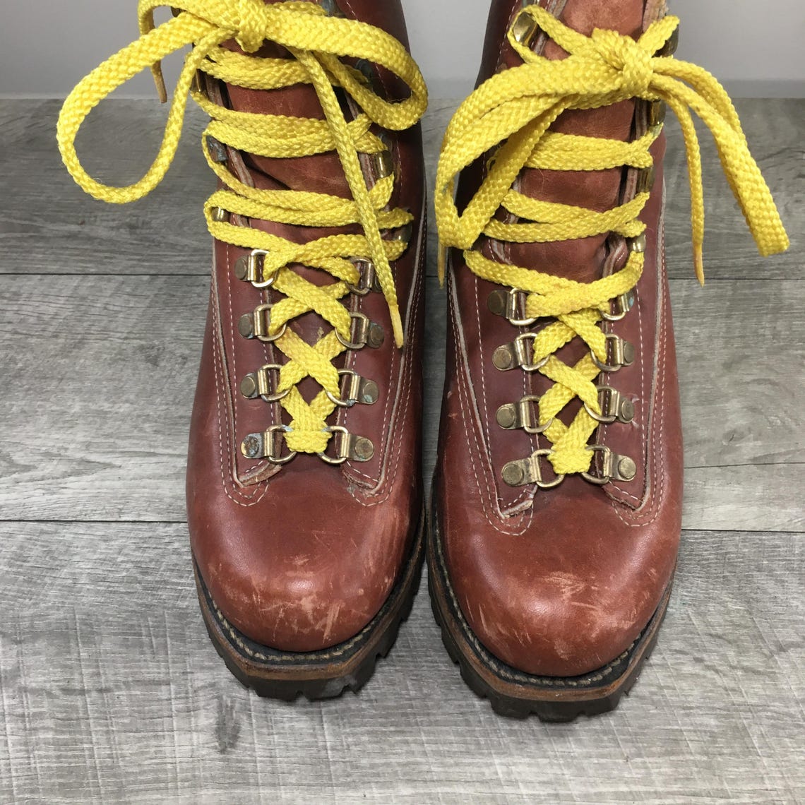 Vintage Chippewa Arctic 50 Mountain Climbing Hiking Sherpa Leather Men's Boots Size 6 Medium Made in USA, Foto 4 von 5