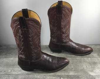 ヴィンテージ Nocona #7520 ディアタンレザー カウボーイ ウエスタン ラウンドトゥ メンズブーツ サイズ10.5 ミディアム アメリカ製