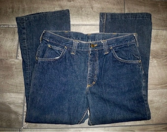 Vintage 1960's LEE Selvedge Blue Denim Jeans Mens Size 31 Made in USA