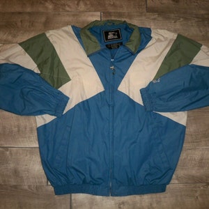 Vintage Starter Full Zip Windbreaker Colorblock Jacket Coat Men's Size Xlarge XL Made in Korea