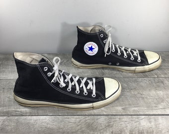 Vintage CONVERSE Chucks All Star Black Canvas High Top Men's Shoes - Main Image