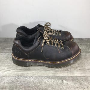 Vintage Mens Dr. Martens 8312/34 Docs Chunky Grizzly Grunge Brown Leather Shoes Size UK 11 US 12 Made in England Punk Goth