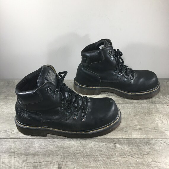 Dr. Martens Industrial Steel Toe Black Leather Work Boots Men\'s 10 Dr Doc Martens Industrial Burnham St Mens Black Leather  main image 4