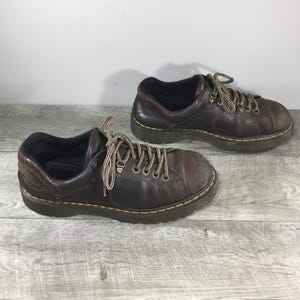 Vintage Dr. Martens Doc 10940 Grizzly Chunky Brown Leather Mens Lace Up Soft Toe Oxfords Shoes Size UK 10 US 11