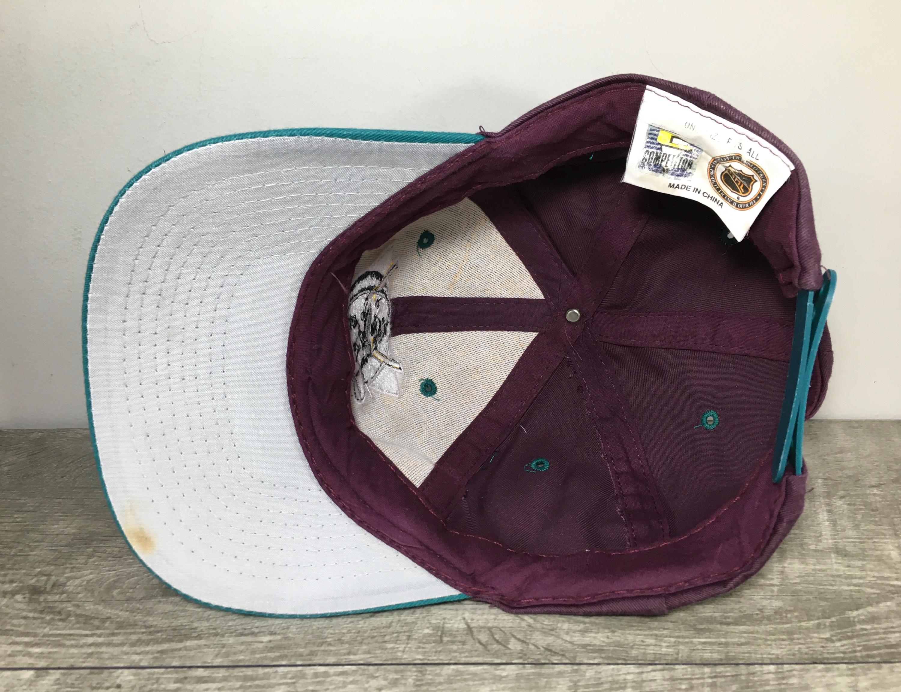 Vintage Anaheim Mighty Ducks NHL Logo 7 Purple Hat Cap Snapback