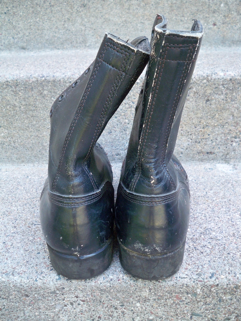 Dated 4-1973 Vintage Vietnam Combat WAR Trench Biker Work Men/'s Soft Toe Boots Made in USA Size 10 Wide