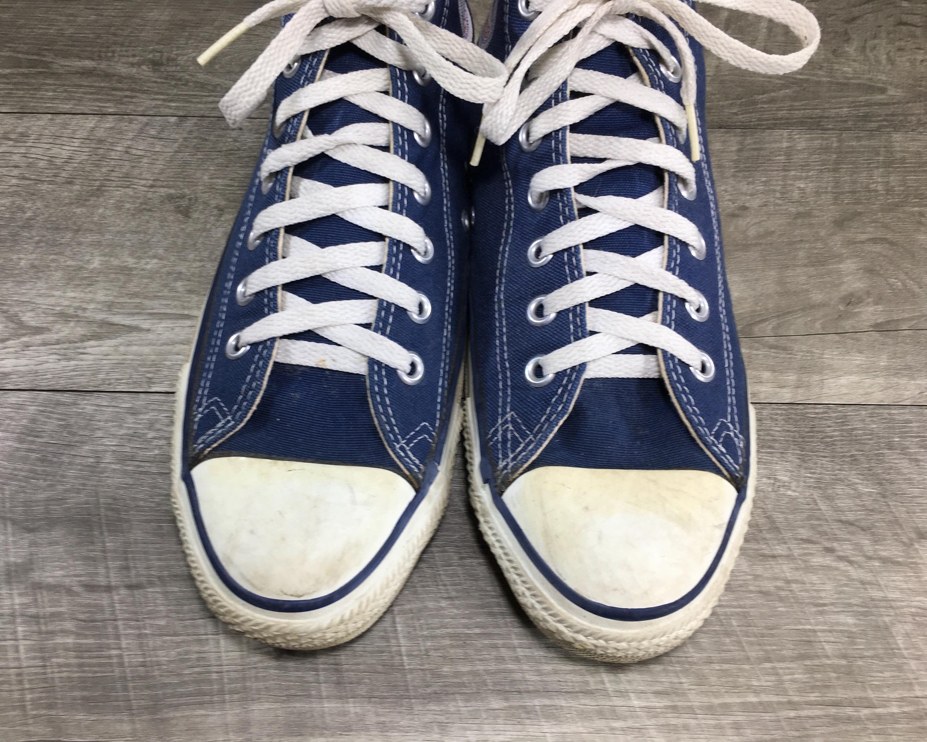 Vintage CONVERSE Chucks All Star Blue Canvas High Top Men display picture 3