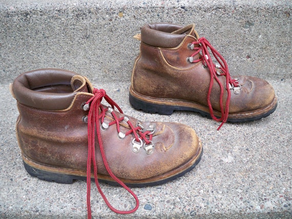 Vintage Raichle Hiking Boots Brown Stomper Mountaineering | Etsy