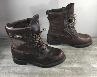 Vintage Red Wing Irish Setter 829 Sport Upland Work Mens Hunting Brown Leather Soft Toe Boots Size 11 Made in USA