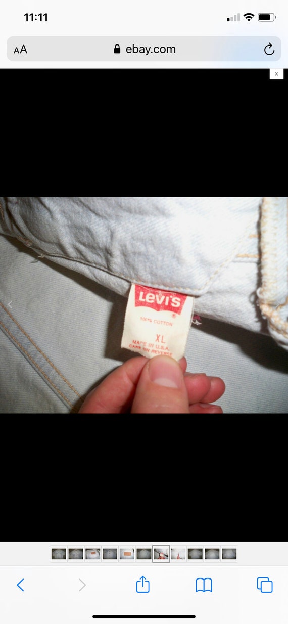 Vintage Levis Red Tag Light Wash Denim Jean Barn … - image 6