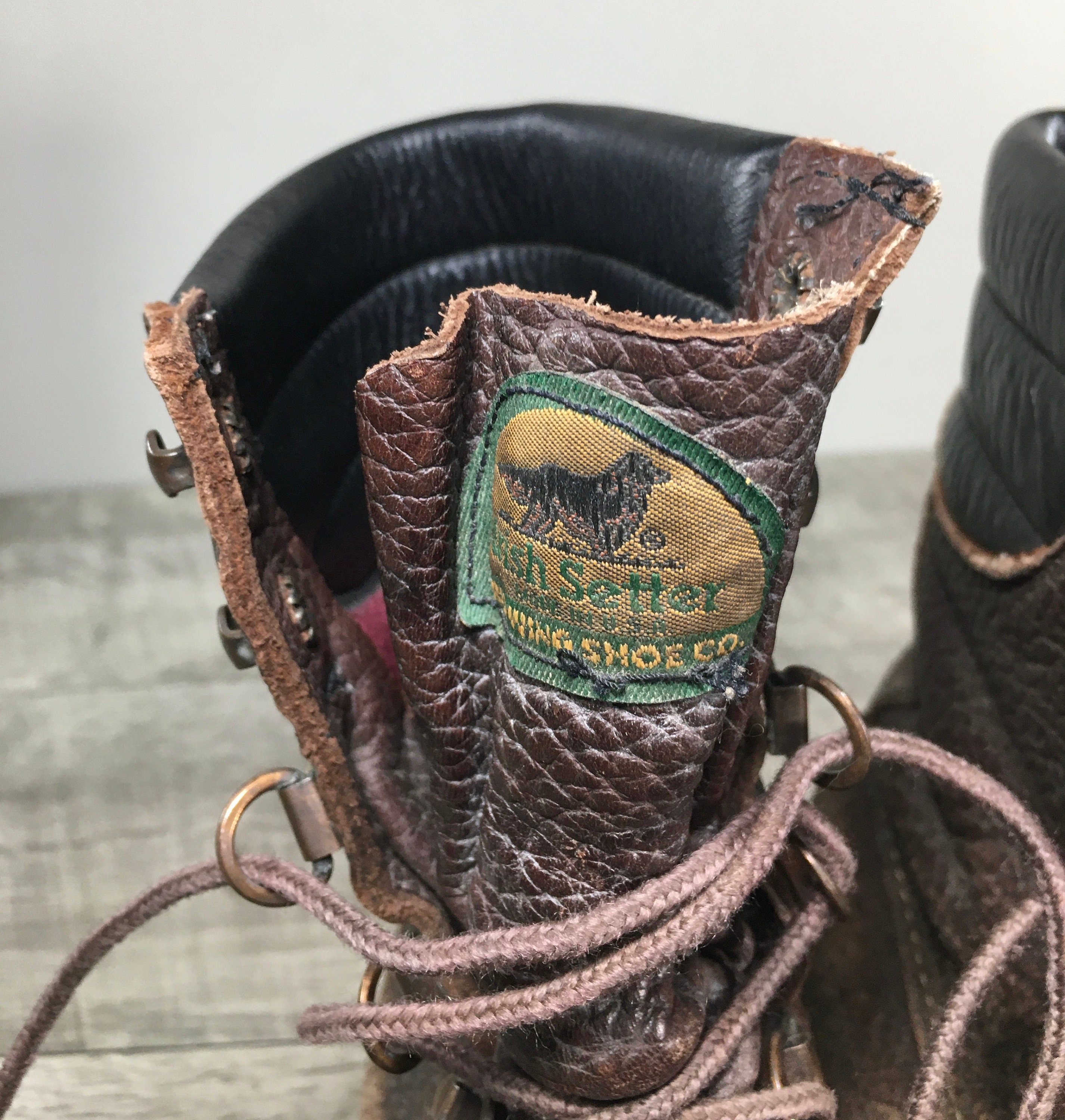 Vintage Red Wing Irish Setter Insulated Work Hunting Leather Men’s Boots Size 9 Irish Setter Insulated Boots for Men for Sale - Shop New  main image 3