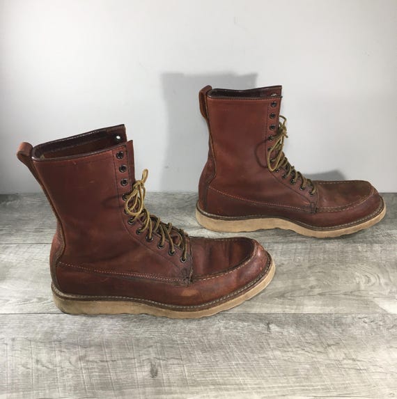 RED WING 877 Irish Setter 8インチ USA製モックトゥ Vintage Red Wing Irish Setter 877 8-inch Moc Toe Brown Leather