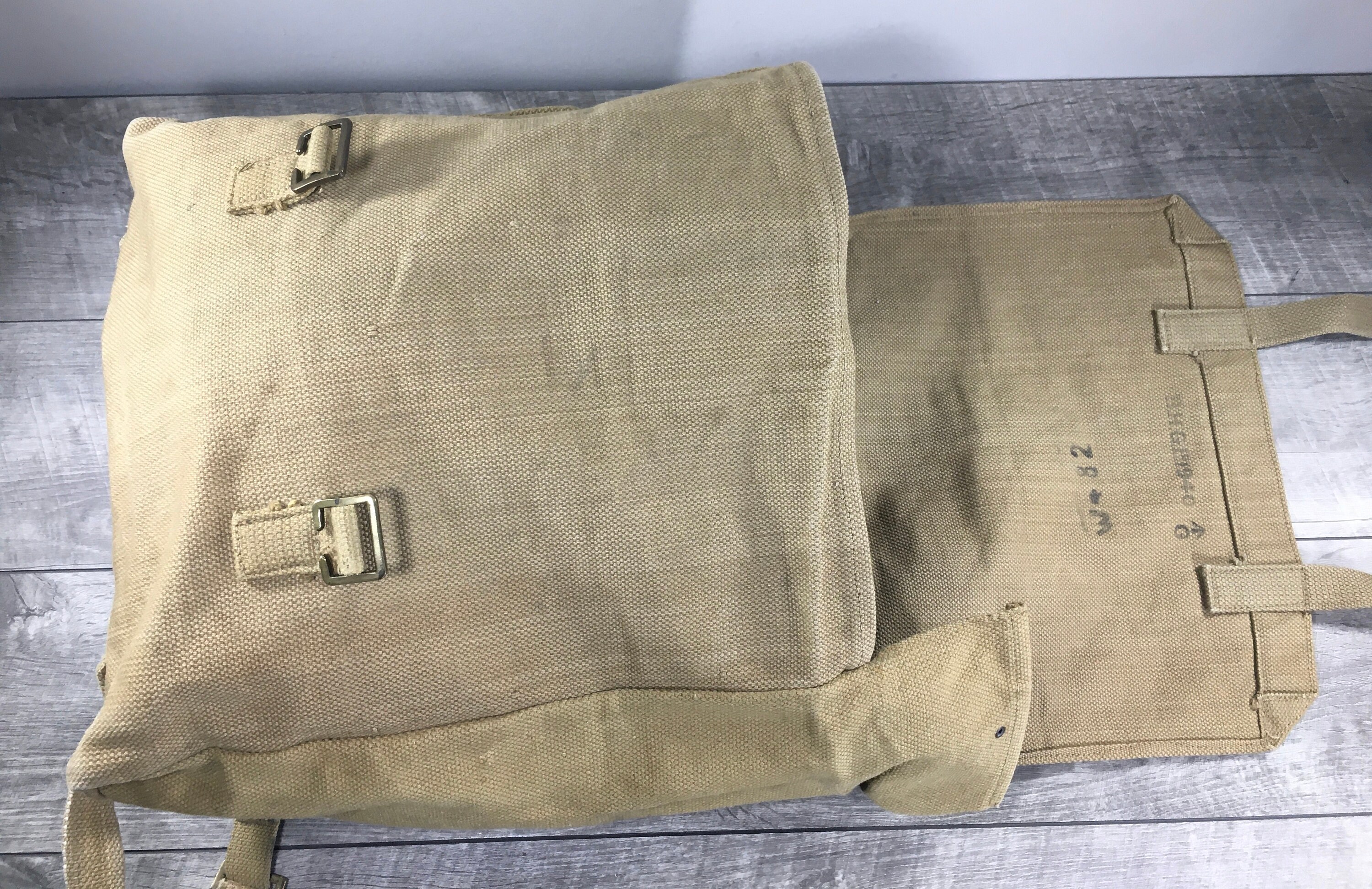 ヴィンテージ 第二次世界大戦 陸軍 キャンバス リュックサック バック