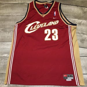 Vintage Nike Team Lebron James Cleveland Cavaliers NBA Uniform Jersey Size XXL Made in Korea