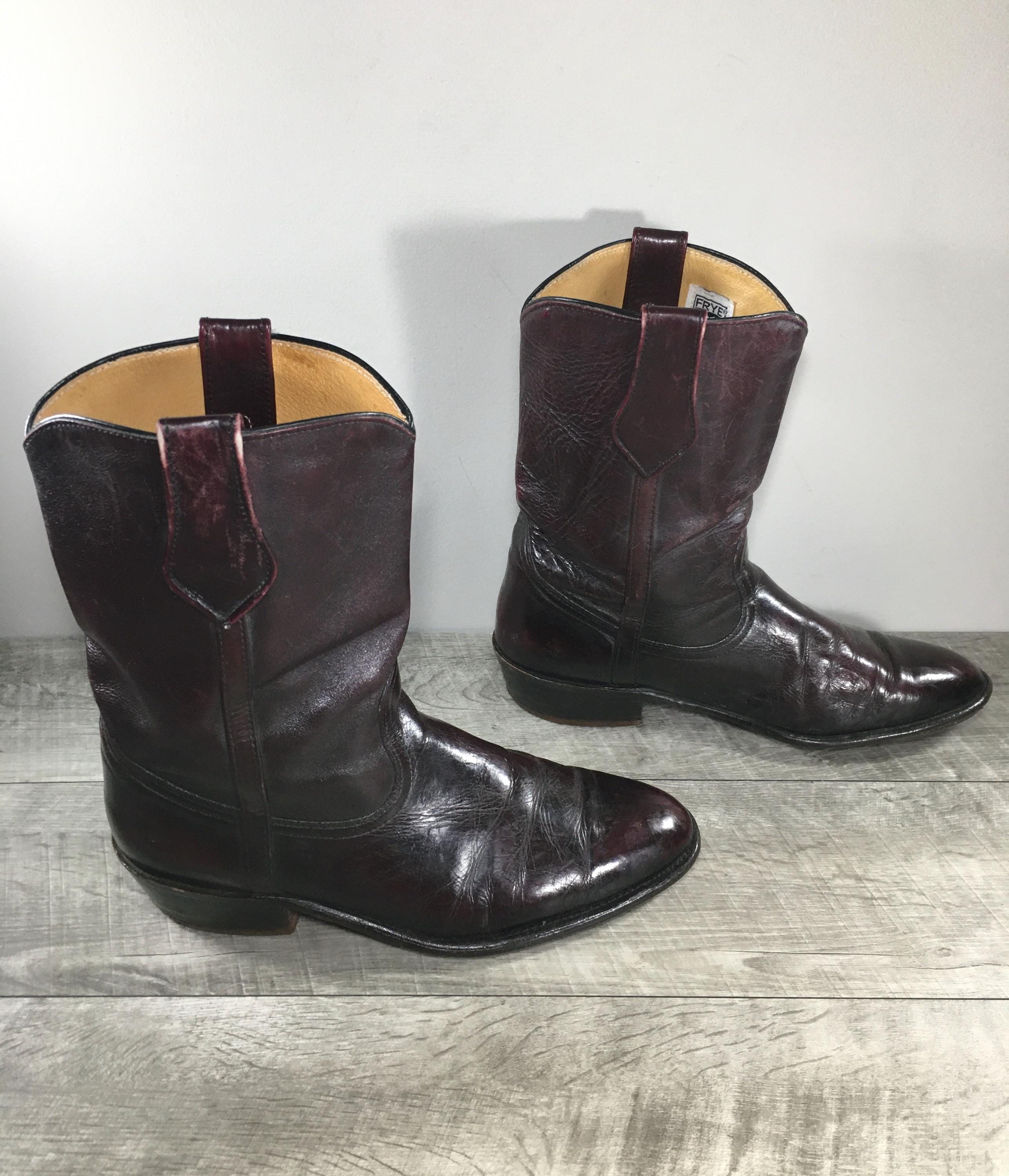 Frye 3150 Oxblood Rot Vintage Herren Western Cowboy Leder Billy