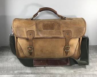 Vintage Gokey Braun Leder Umhängetasche Messenger Aktentasche Messenger Pack Schule Arbeit