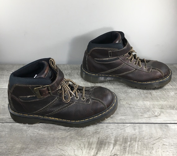 Vintage Dr. Martens Made in England Mens 9758 Docs Leather Work Combat Punk Grunge Soft Toe Boots Size UK 11 US 12 Etsy Canada