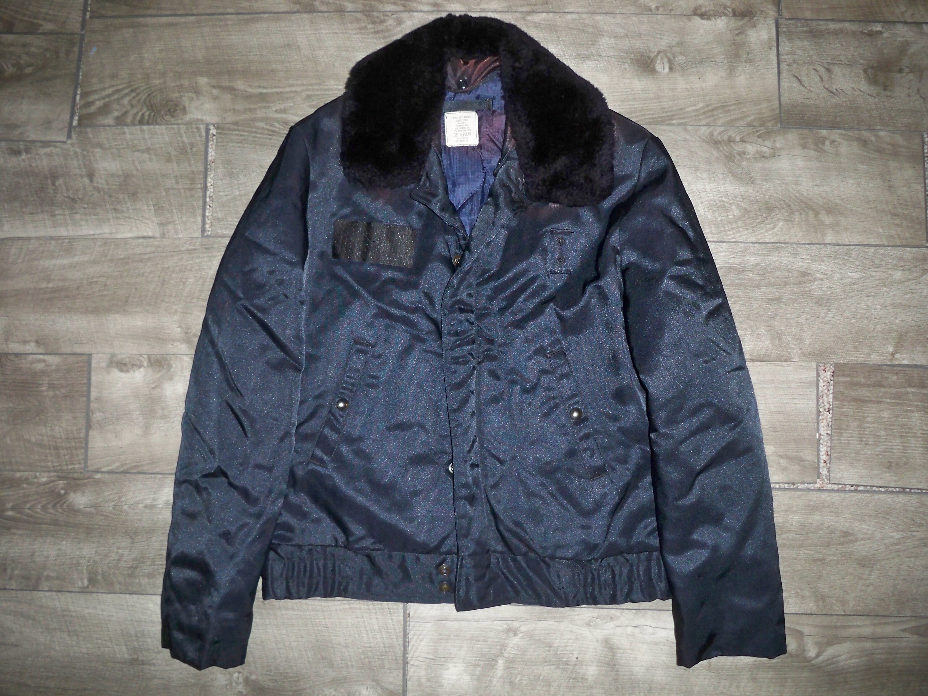 blue security jacket