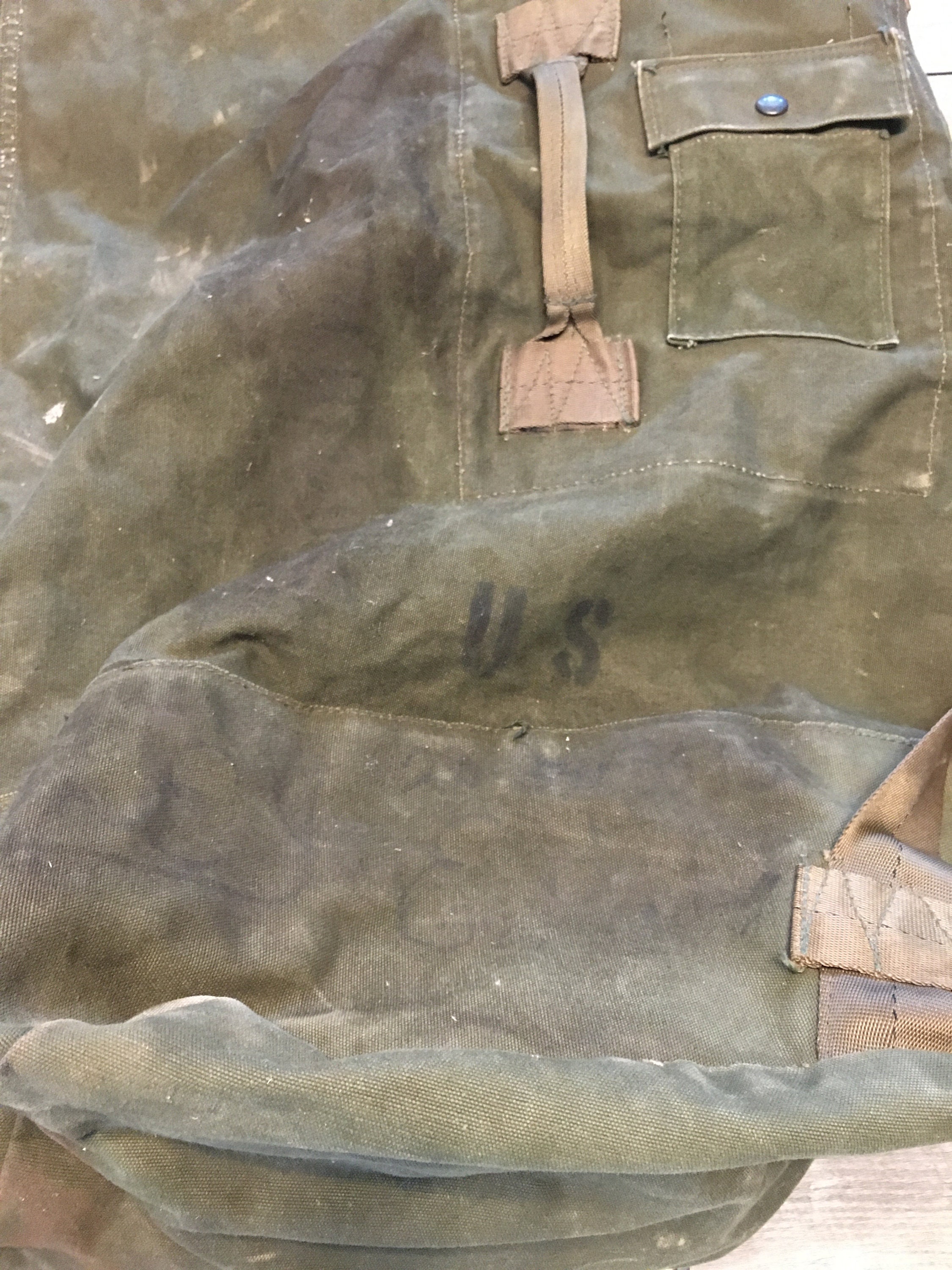 Vintage US Army Vietnam War Era BARRACK Laundry Duffle Duffel -  Denmark