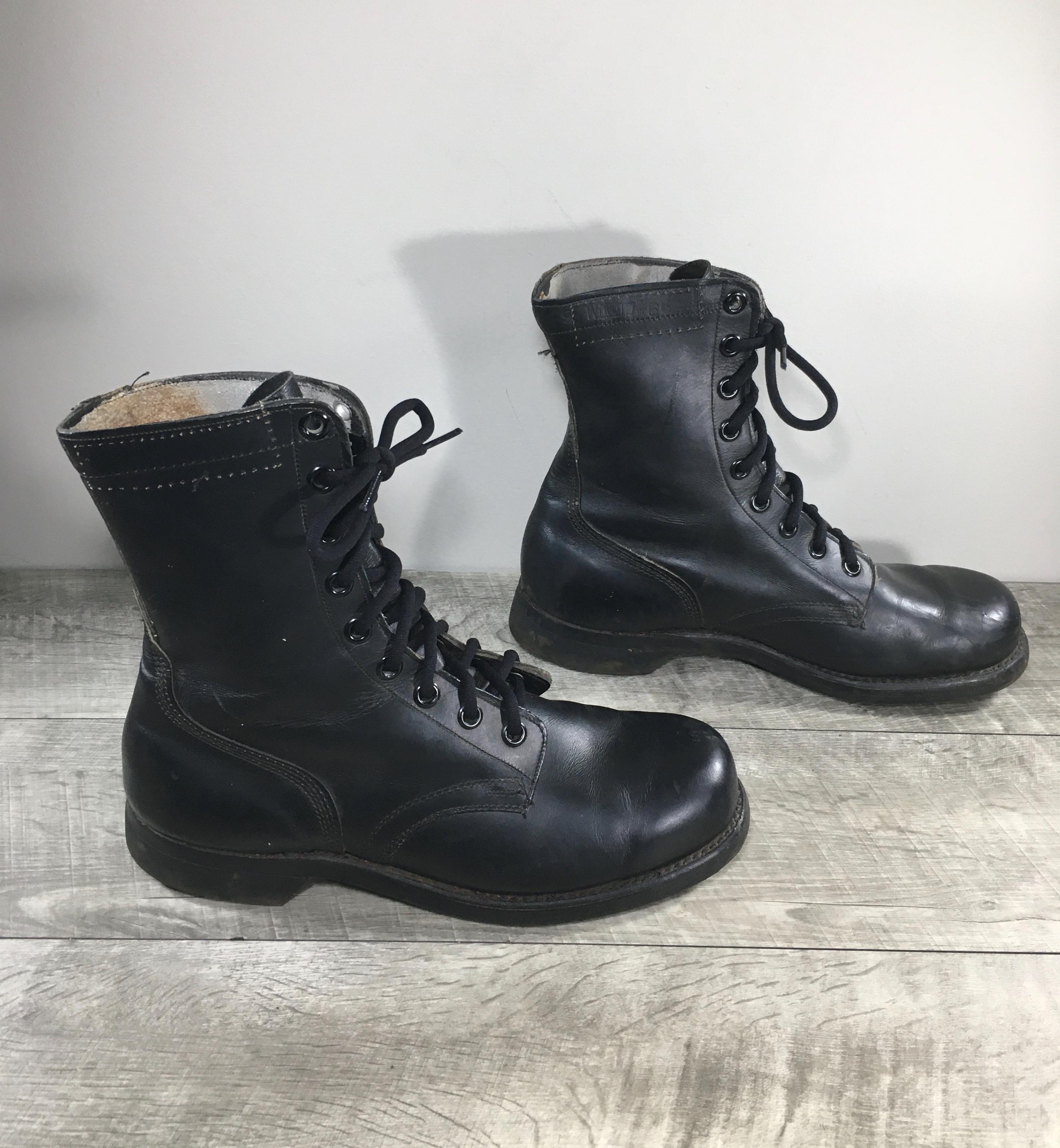 Vietnam War Era 7-66 Military Mens Boots Black Leather