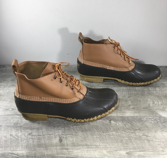 Vintage L.L. Bean Mens Leather Work Duck Hunting Soft Toe  display picture 1