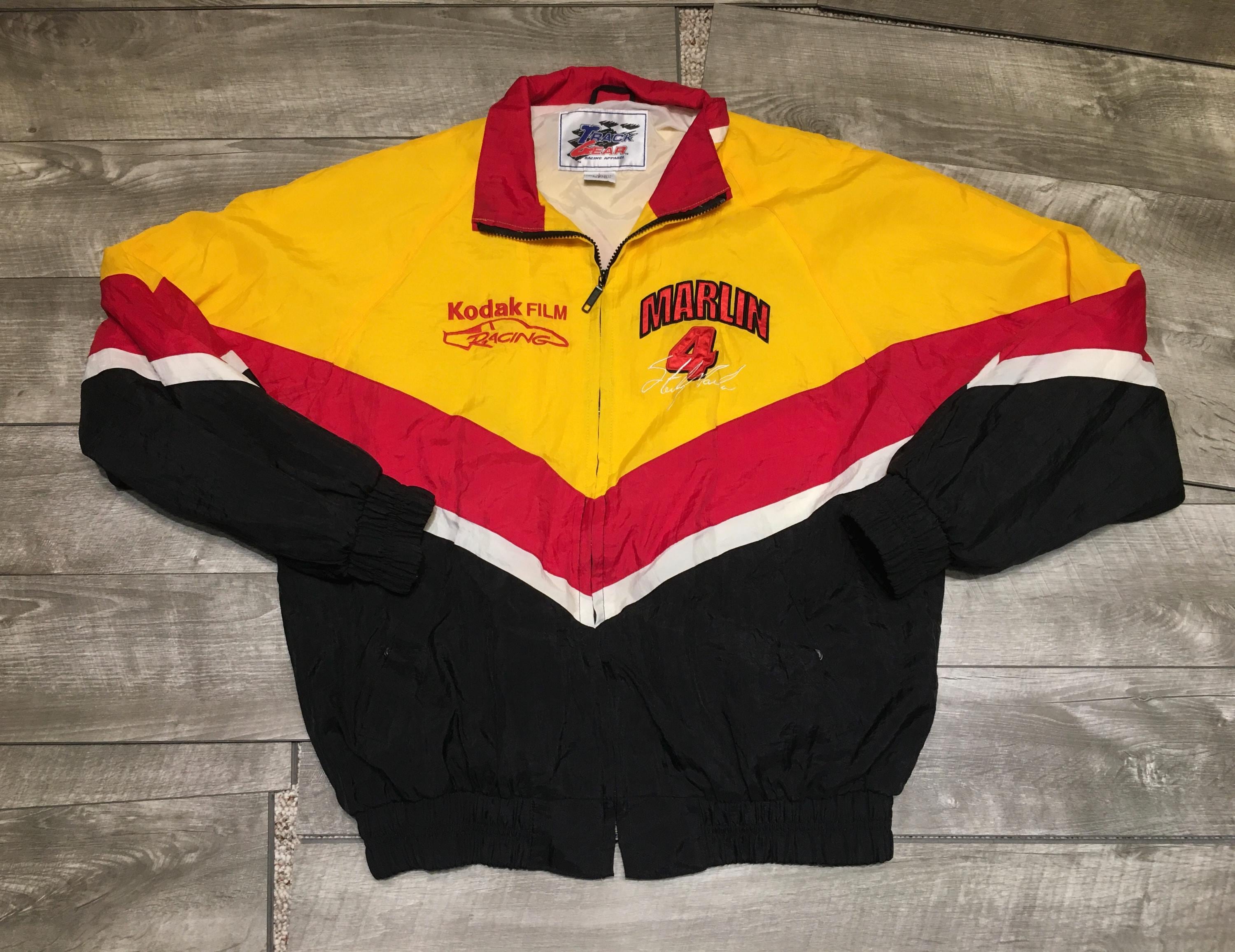 Vintage Sterling Marlin NASCAR Kodak Racing Orange Yellow Nylon