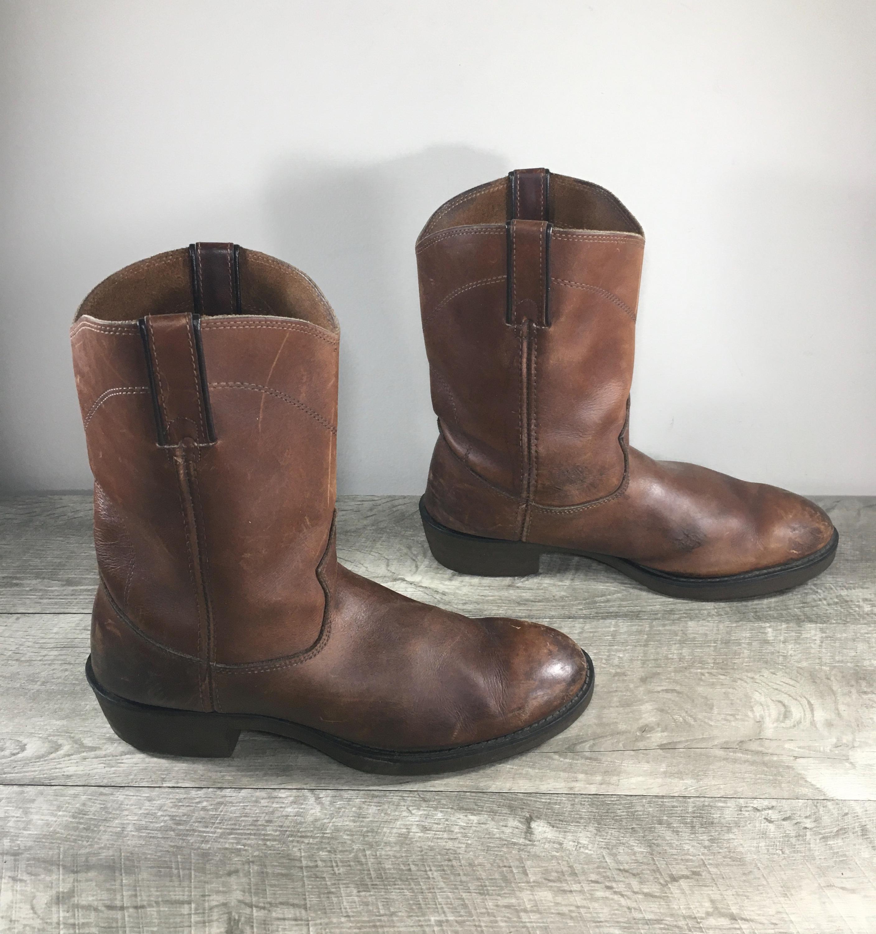 Vintage Durango Roper Wellington Brown Leather Cowboy  display picture 2