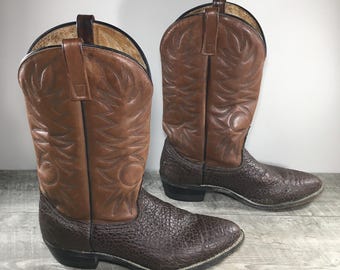 Vintage Union Made Cowboy Western Brown Leather Biker Motorcycle Mens Soft Toe Boots Size 13 Made in USA Etsy Canada