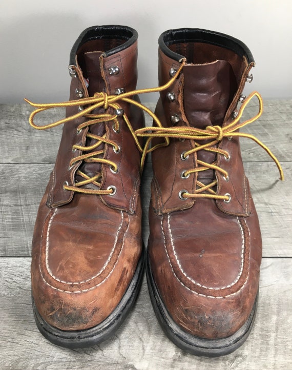 Vintage Red Wing 8249 Mens Brown Leather Roughnec… - image 3
