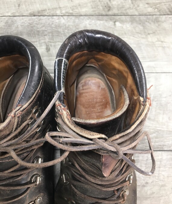 Bottes De Randonnée VASQUE 7986 Vintage - Taille US 11 (EU 44.5), Cuir, Fabriqué En Italie