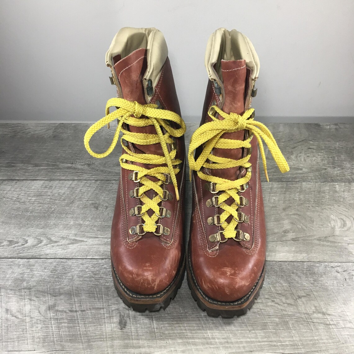 Vintage Chippewa Arctic 50 Mountain Climbing Hiking Sherpa Leather Men's Boots Size 6 Medium Made in USA, Foto 3 von 5