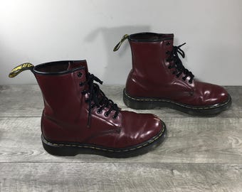 Dr Martens 9733 Red Vintage 14 Hole Double Zip Boots Various Sizes