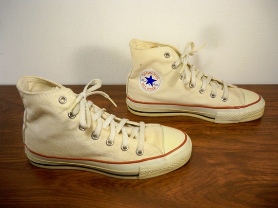 Vintage CONVERSE Chucks All Star Tan Canvas High Top Men's | Etsy