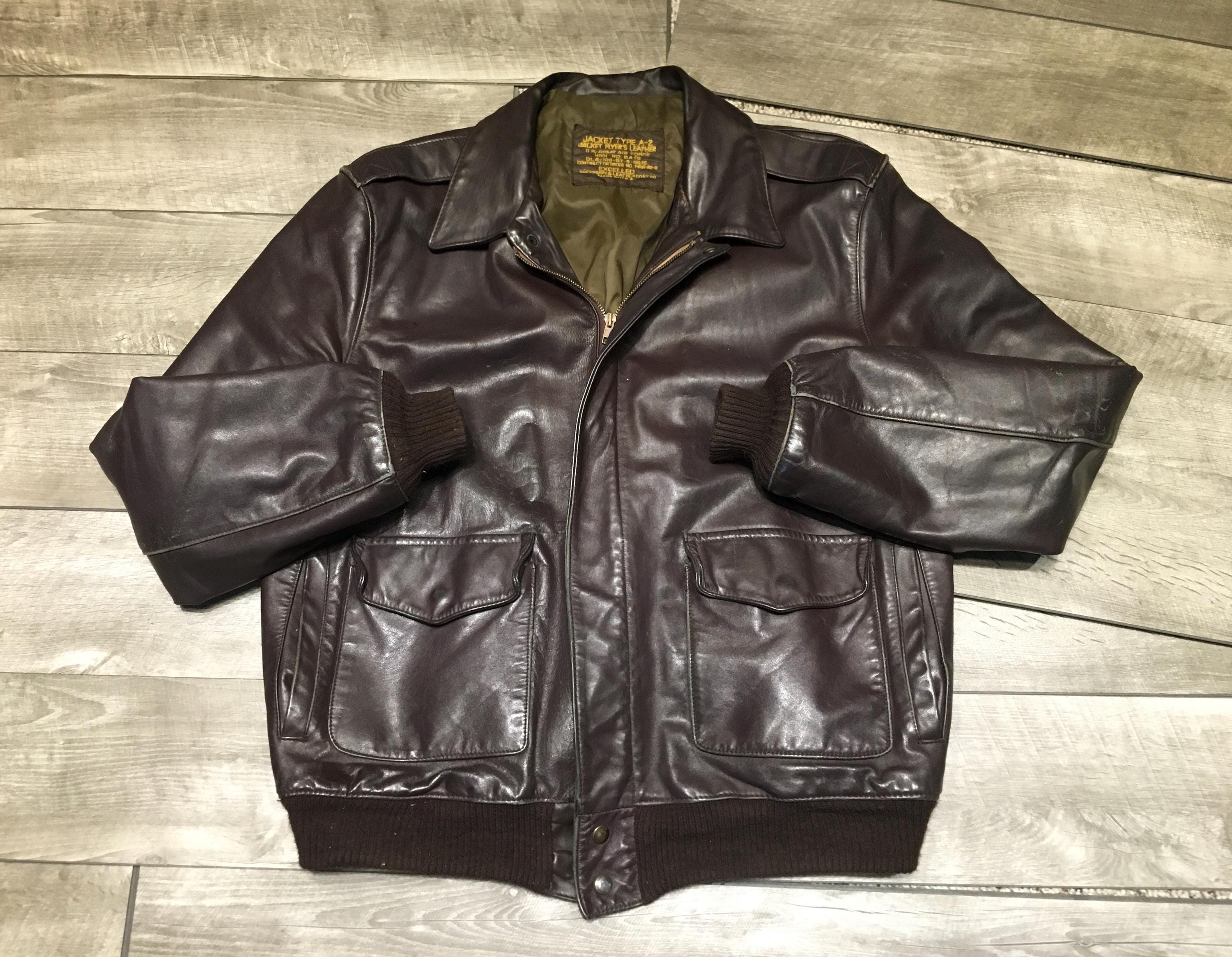 Vintage Type a 2 Leather Jacket - Etsy Denmark