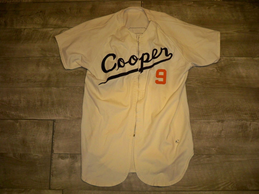 Vintage Cooper Wool Full Zipper Baseball Stitched Jersey Uniform Antique Made in USA Size Men s 42 Etsy