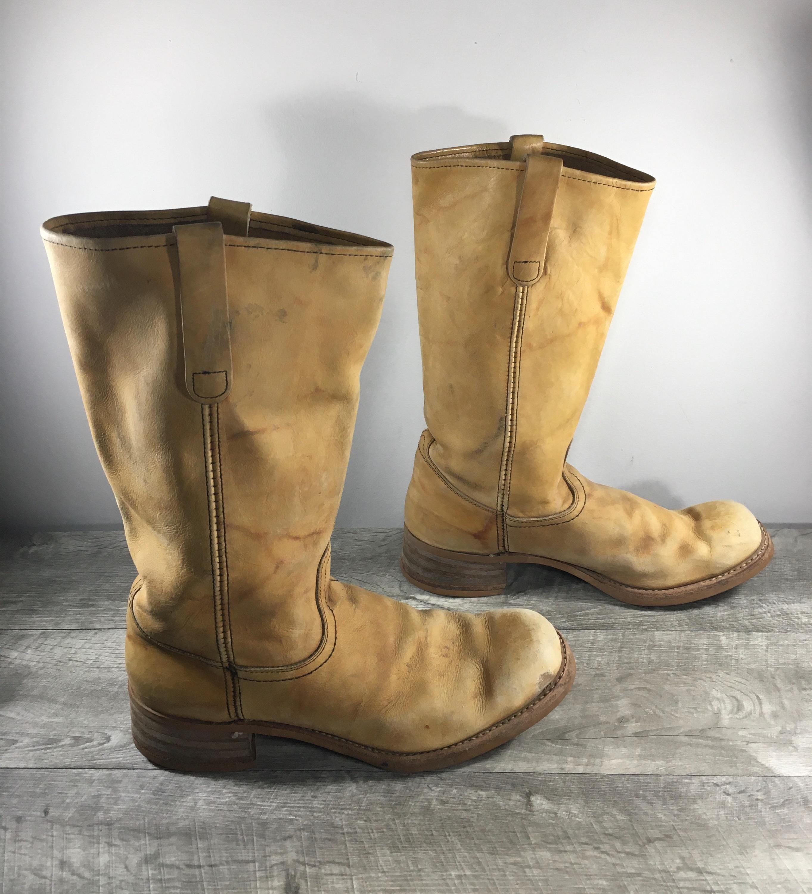 Hy-Test US8.5D Vintage Safety Toe TUFGUM Work Boots Tan Brown Leather Side Zip Knox Waterproof Direct Attach Steel Toe 8 main image 4