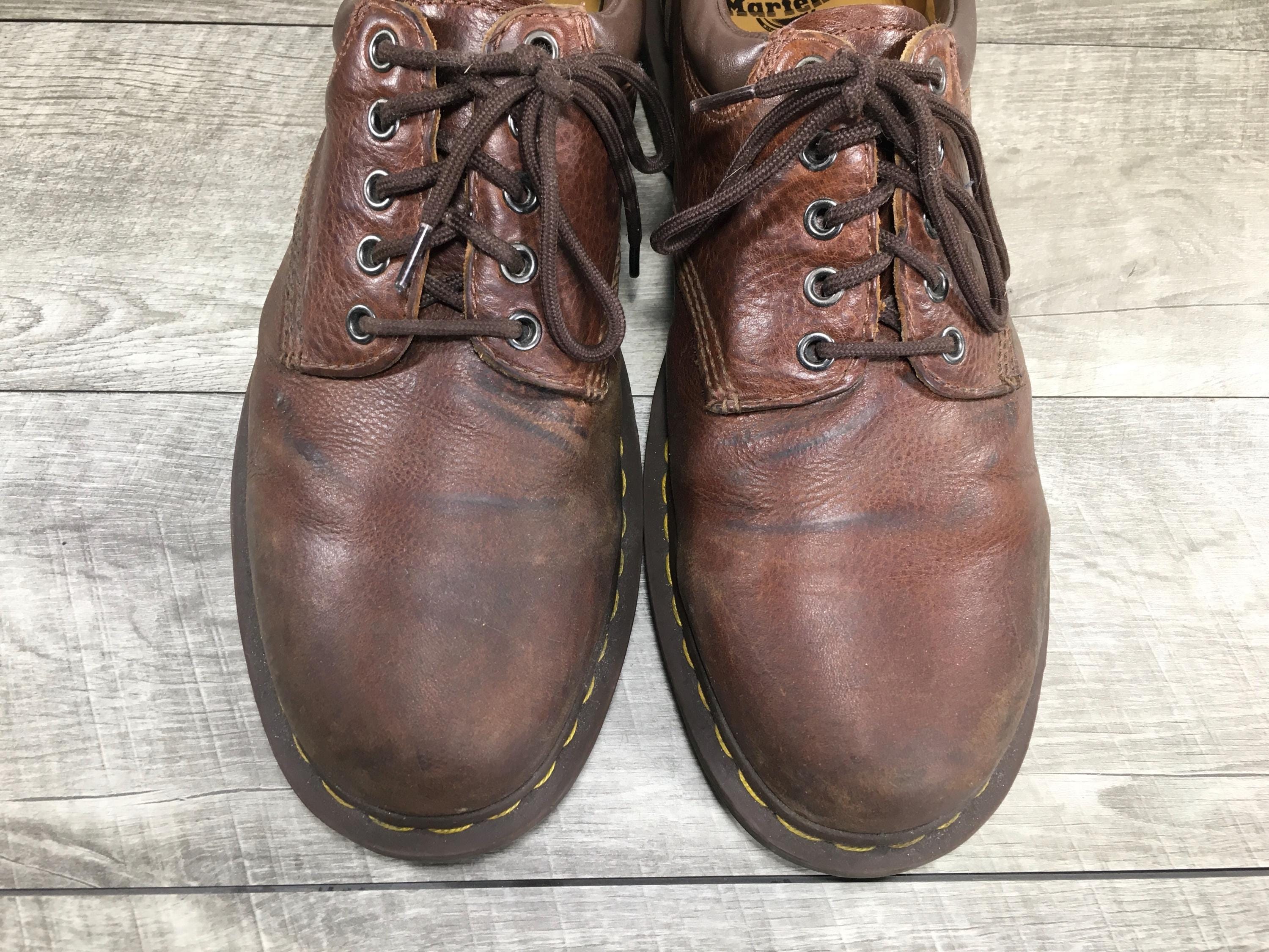 Dr. Martens Doc 11849 Crazy Horse Brown Leather Shoes Mens 