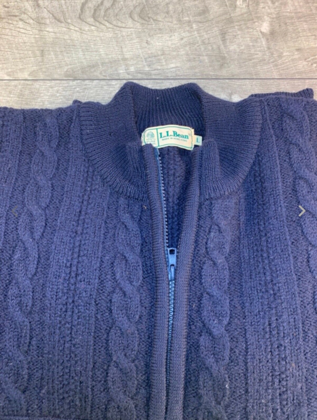 Vintage LL Bean Blue Wool 1/4 Zip Chunky Cable Wool Pullover - Etsy