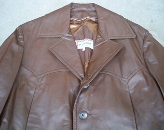 Vintage McGregor Leather Motorcycle Biker Riding Bomber Mens Jacket Coat Size 40