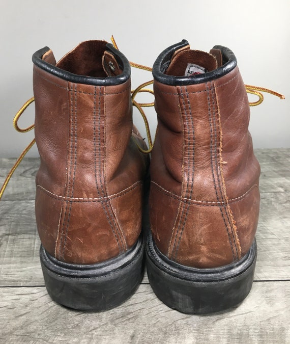 Vintage Red Wing 8249 Mens Brown Leather Roughnec… - image 6